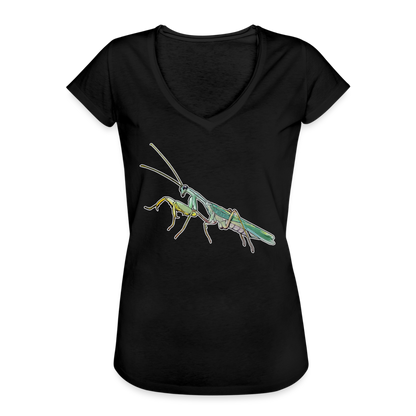 Frauen Vintage T-Shirt Sphodromantis lineola male - Schwarz