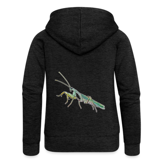 Frauen Zip-Hoodie Sphodromantis lineola male - Anthrazit