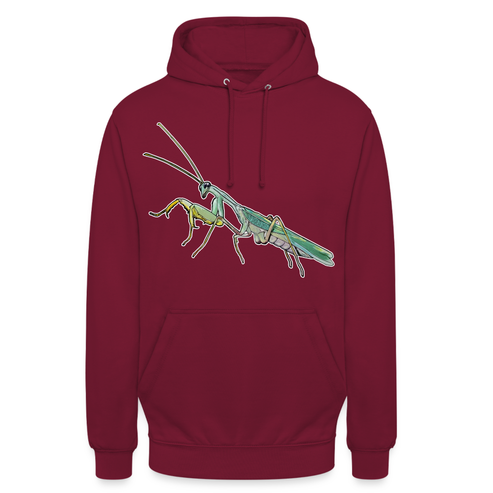 Unisex Hoodie Sphodromantis lineola male - Bordeaux