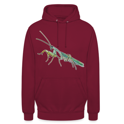 Unisex Hoodie Sphodromantis lineola male - Bordeaux