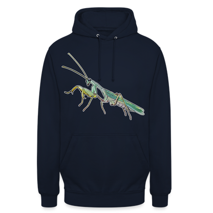 Unisex Hoodie Sphodromantis lineola male - Navy