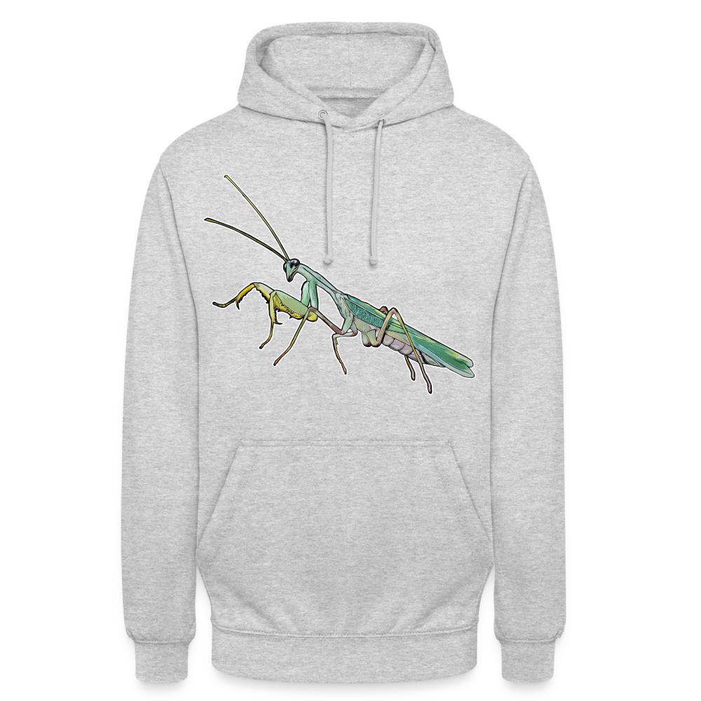 Unisex Hoodie Sphodromantis lineola male - Hellgrau meliert