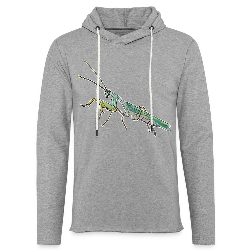 Unisex Kapuzensweatshirt Sphodromantis lineola male - Grau meliert