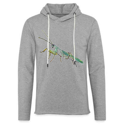 Unisex Kapuzensweatshirt Sphodromantis lineola male - Grau meliert