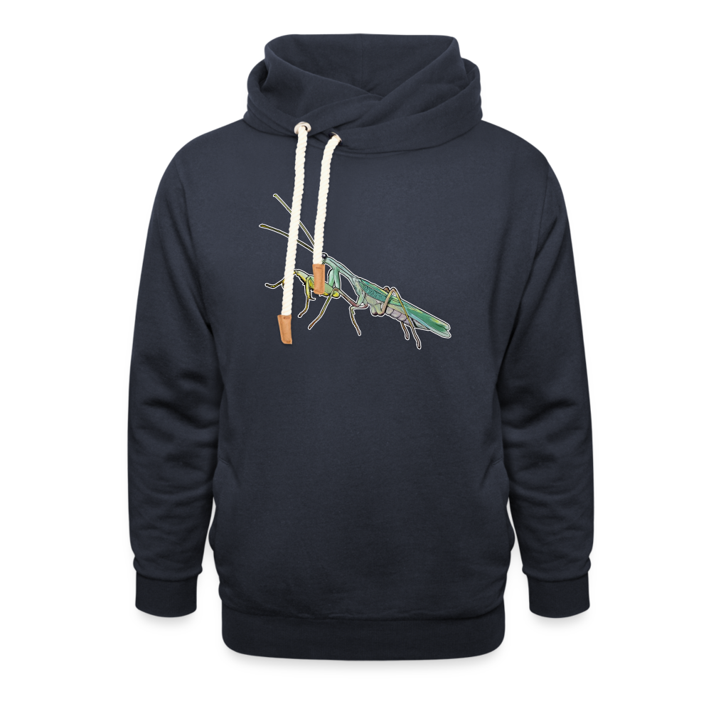 Unisex Schalkragen Hoodie Sphodromantis lineola male - Navy
