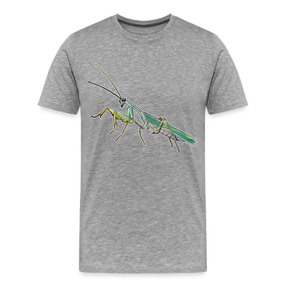 Männer Basic T-Shirt Sphodromantis lineola male - Grau meliert