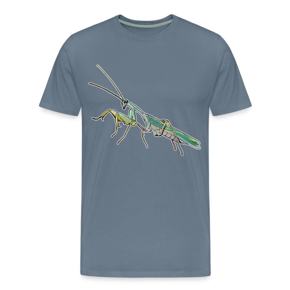 Männer Basic T-Shirt Sphodromantis lineola male - Blaugrau