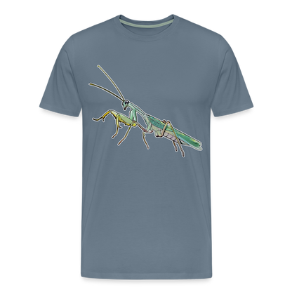 Männer Basic T-Shirt Sphodromantis lineola male - Blaugrau