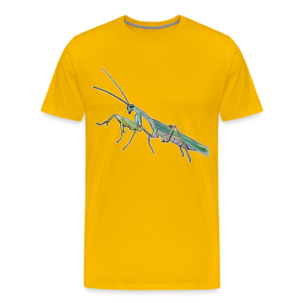 Männer Basic T-Shirt Sphodromantis lineola male - Sonnengelb