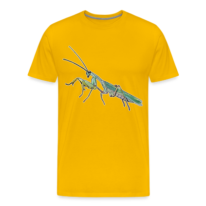 Männer Basic T-Shirt Sphodromantis lineola male - Sonnengelb