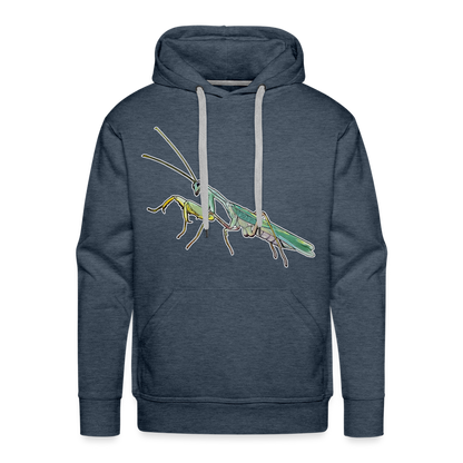 Männer Hoodie Sphodromantis lineola male - Jeansblau