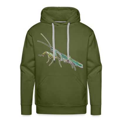 Männer Hoodie Sphodromantis lineola male - Olivgrün