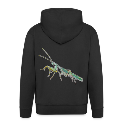 Männer Zip-Hoodie Sphodromantis lineola male - Schwarz