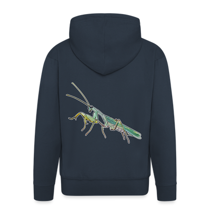 Männer Zip-Hoodie Sphodromantis lineola male - Navy