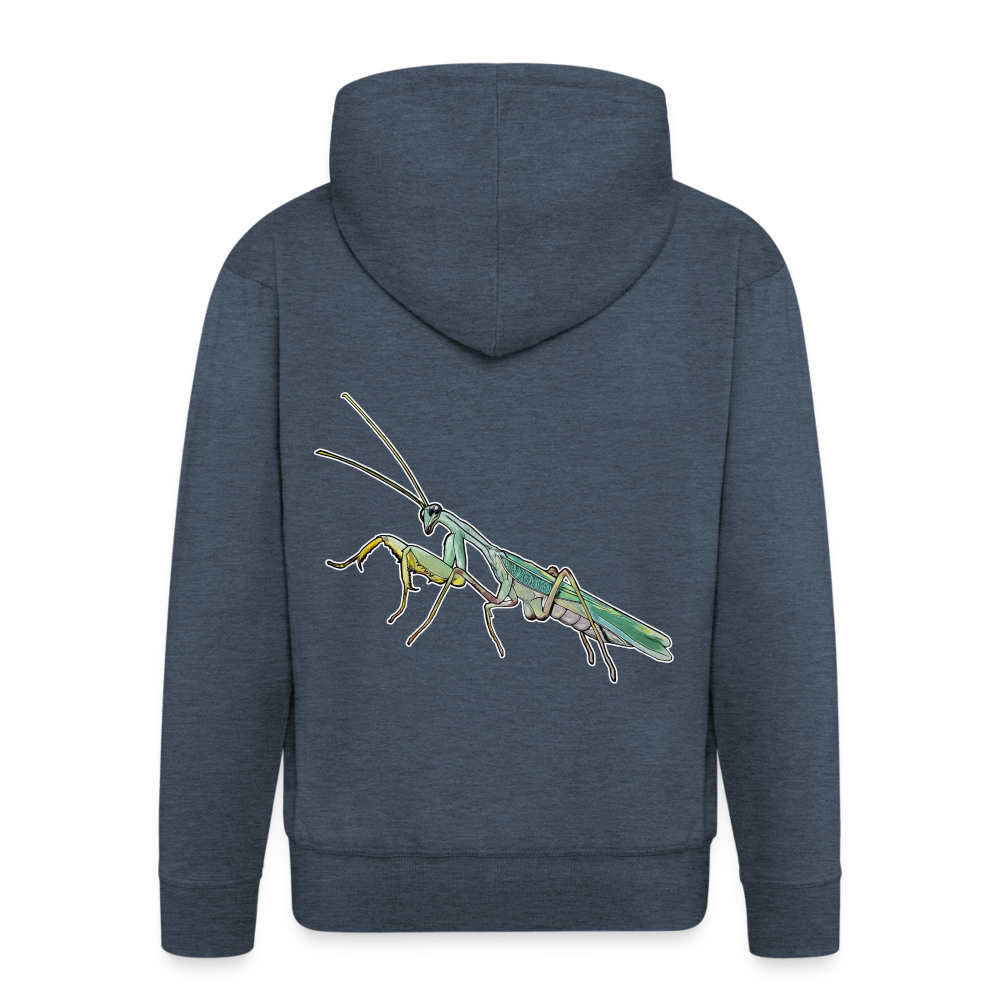 Männer Zip-Hoodie Sphodromantis lineola male - Jeansblau