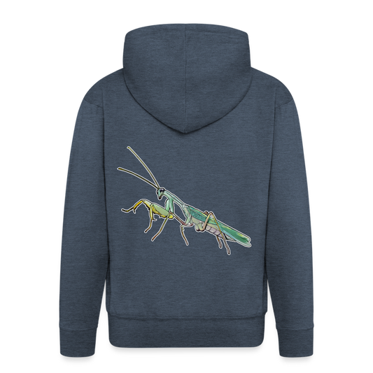 Männer Zip-Hoodie Sphodromantis lineola male - Jeansblau