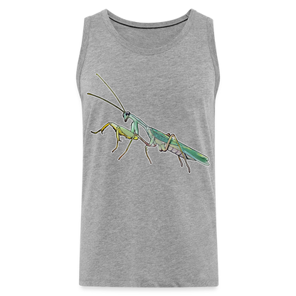 Männer Tank Top Sphodromantis lineola male - Grau meliert
