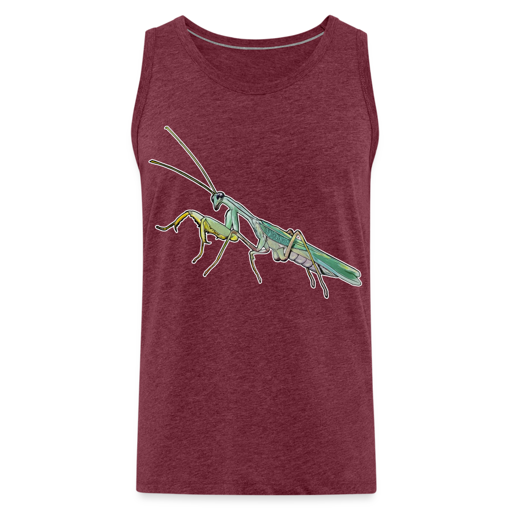 Männer Tank Top Sphodromantis lineola male - Bordeauxrot meliert