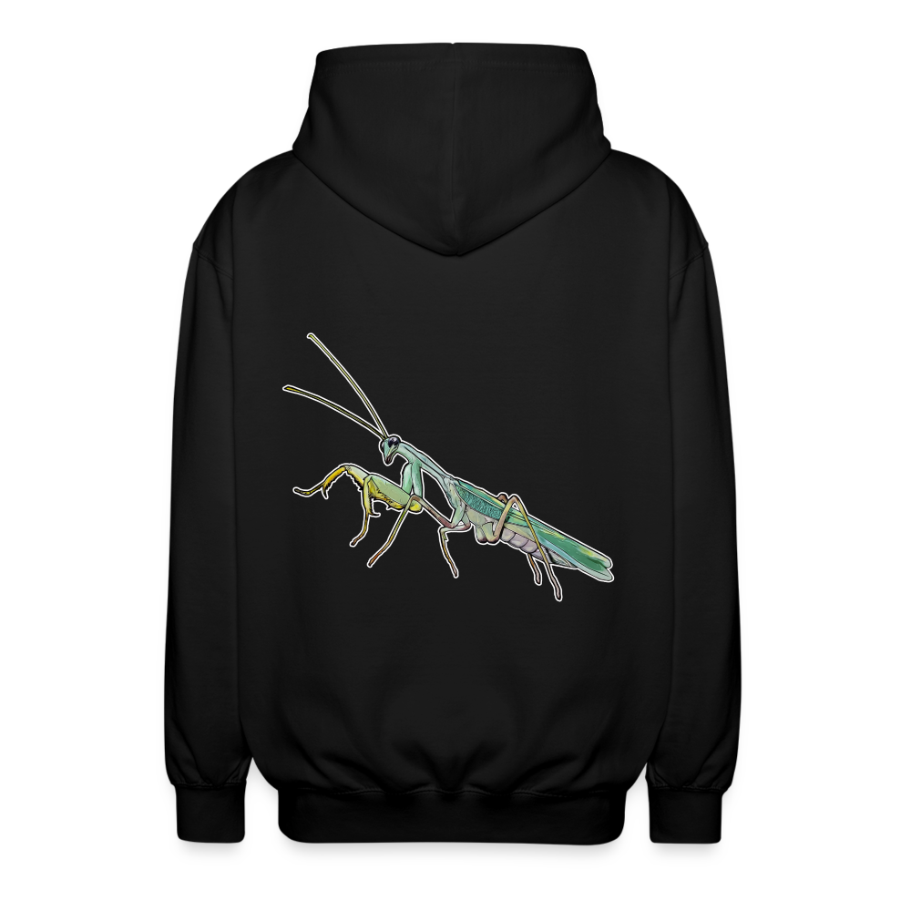 Unisex Zip-Hoodie Sphodromantis lineola male - Schwarz