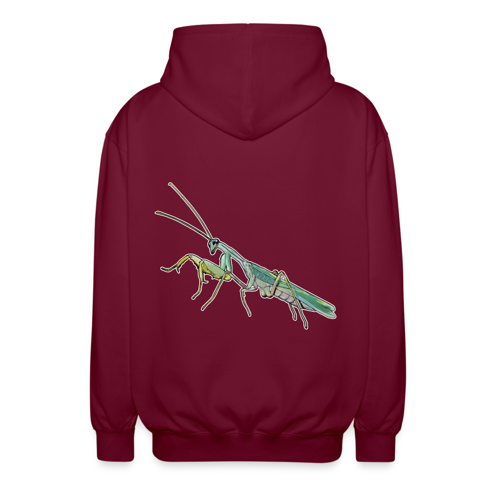 Unisex Zip-Hoodie Sphodromantis lineola male - Bordeaux