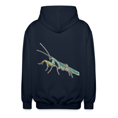 Unisex Zip-Hoodie Sphodromantis lineola male - Navy