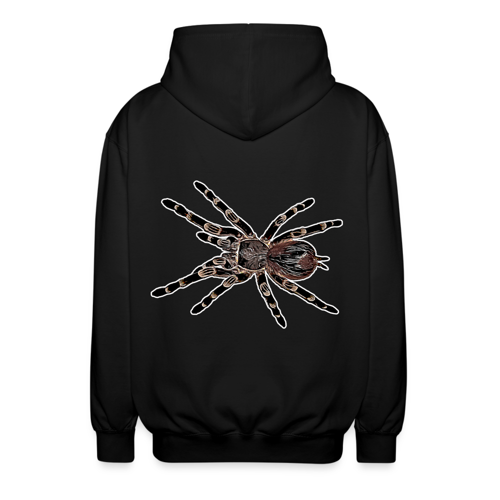 Unisex Zip-Hoodie Acanthoscurria geniculata - Schwarz