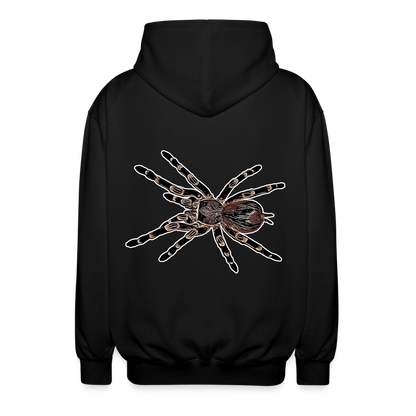 Unisex Zip-Hoodie Acanthoscurria geniculata - Schwarz
