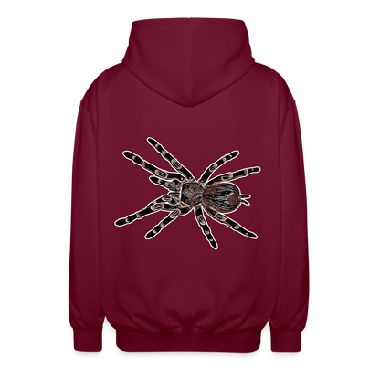 Unisex Zip-Hoodie Acanthoscurria geniculata - Bordeaux