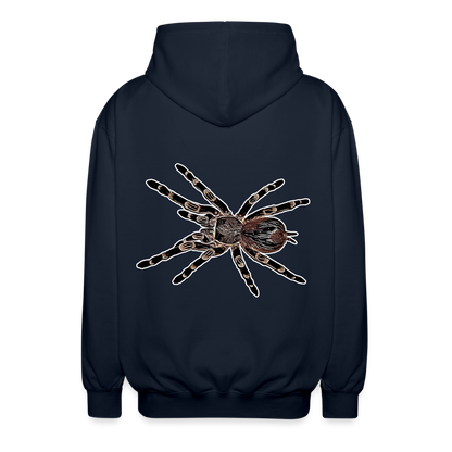 Unisex Zip-Hoodie Acanthoscurria geniculata - Navy