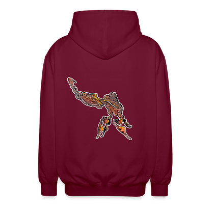 Unisex Zip-Hoodie Phyllocrania paradoxa male - Bordeaux