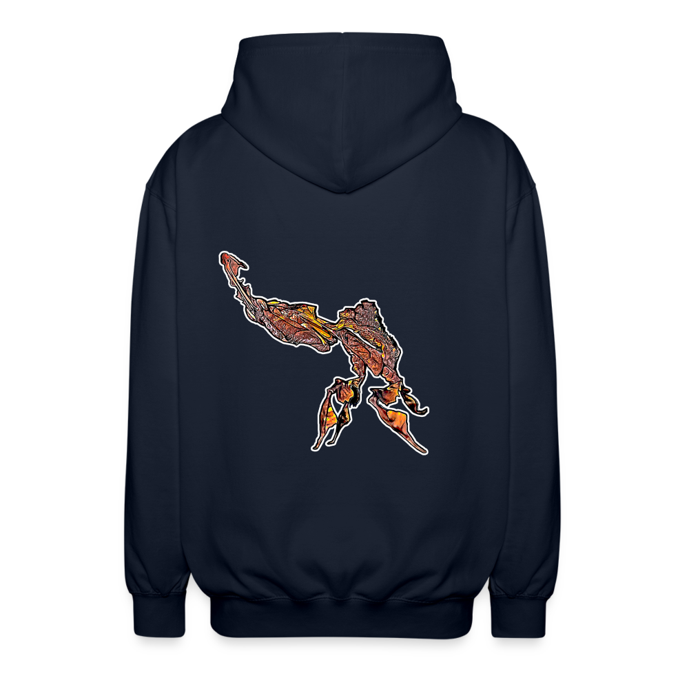 Unisex Zip-Hoodie Phyllocrania paradoxa male - Navy