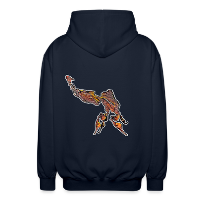 Unisex Zip-Hoodie Phyllocrania paradoxa male - Navy