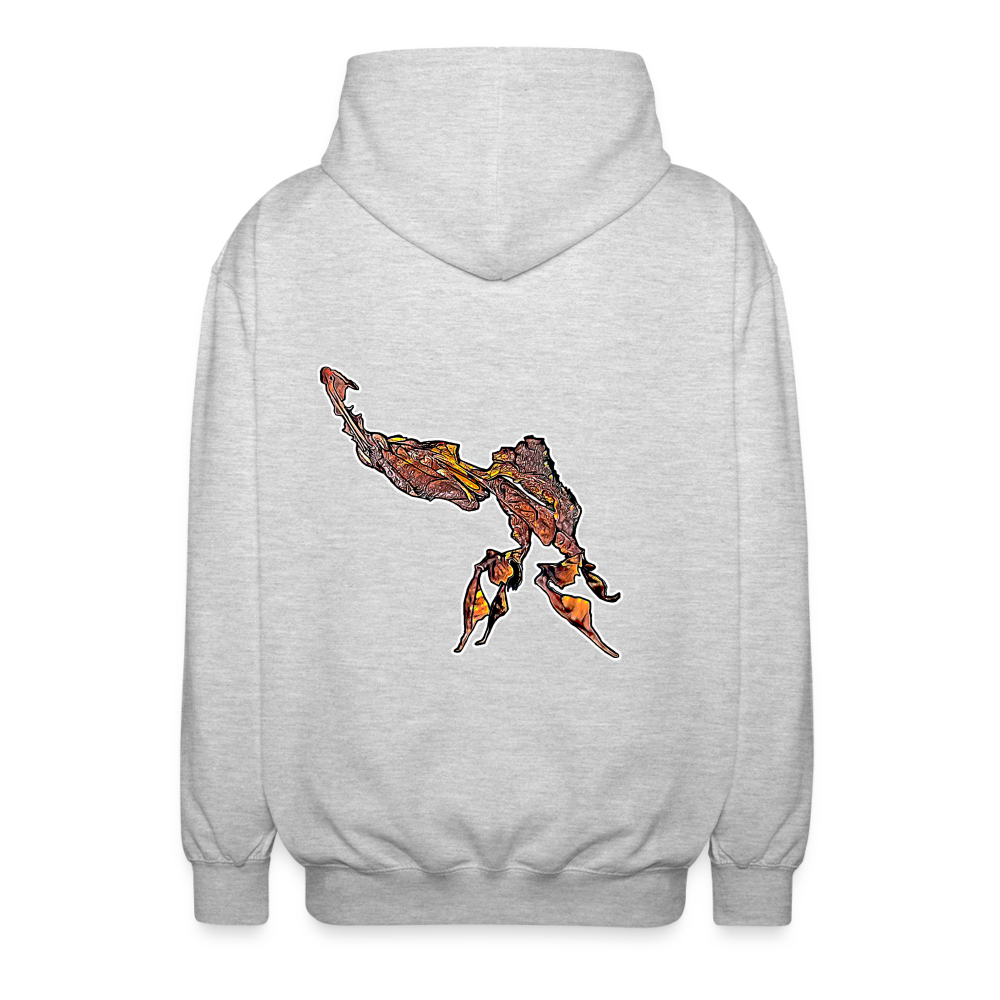 Unisex Zip-Hoodie Phyllocrania paradoxa male - Hellgrau meliert