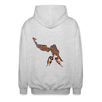 Unisex Zip-Hoodie Phyllocrania paradoxa male - Hellgrau meliert