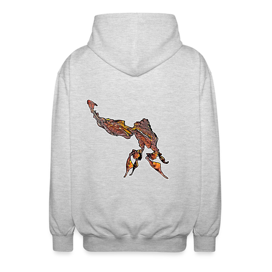 Unisex Zip-Hoodie Phyllocrania paradoxa male - Hellgrau meliert