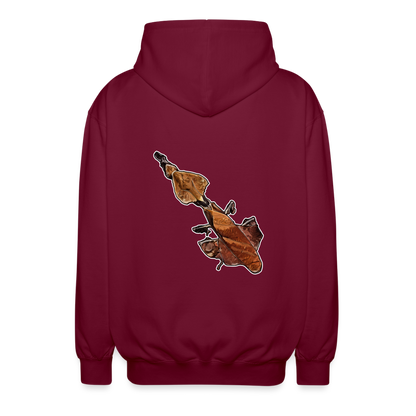 Unisex Zip-Hoodie Phyllocrania paradoxa female - Bordeaux