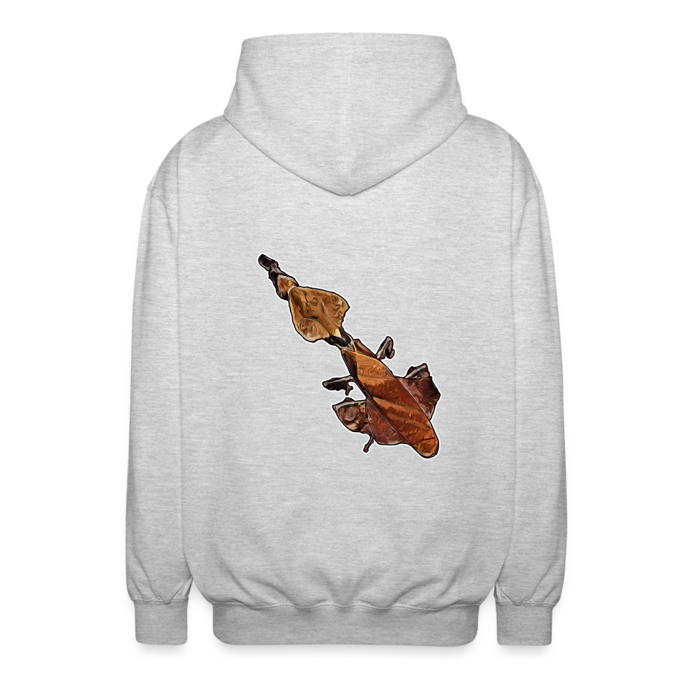 Unisex Zip-Hoodie Phyllocrania paradoxa female - Hellgrau meliert