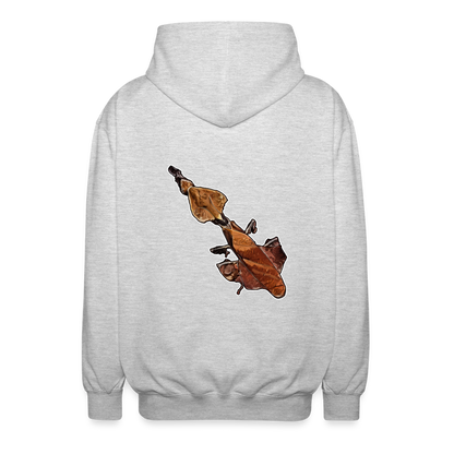 Unisex Zip-Hoodie Phyllocrania paradoxa female - Hellgrau meliert