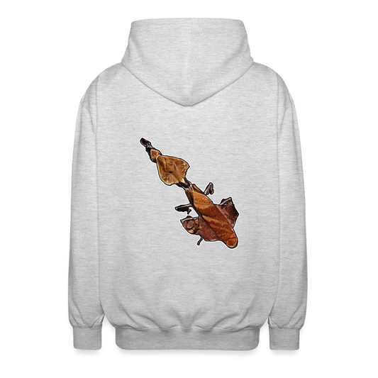 Unisex Zip-Hoodie Phyllocrania paradoxa female - Hellgrau meliert