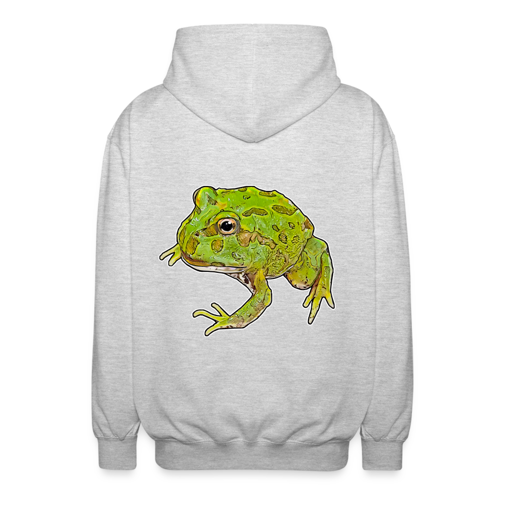 Unisex Zip-Hoodie Ceratophrys cranwelli Peppermint Blue - Hellgrau meliert