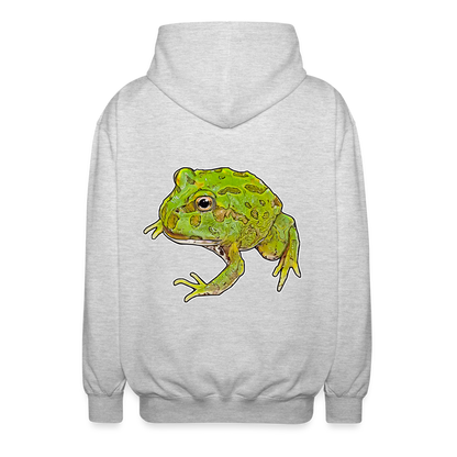 Unisex Zip-Hoodie Ceratophrys cranwelli Peppermint Blue - Hellgrau meliert