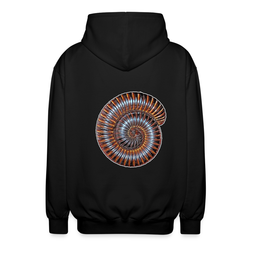 Unisex Zip-Hoodie Archispirostreptus gigas - Schwarz