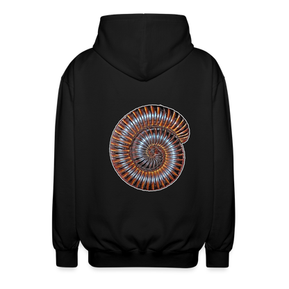 Unisex Zip-Hoodie Archispirostreptus gigas - Schwarz