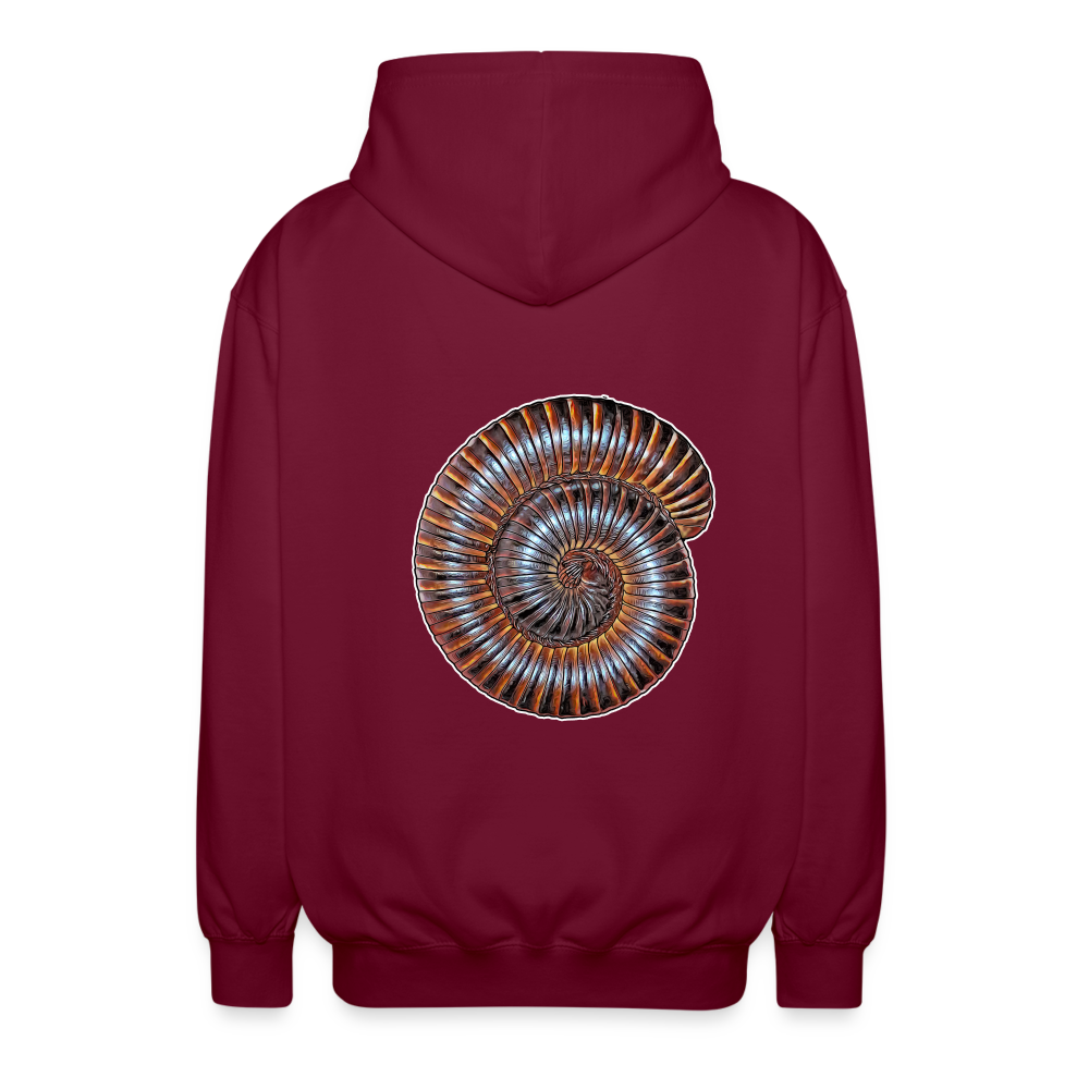 Unisex Zip-Hoodie Archispirostreptus gigas - Bordeaux