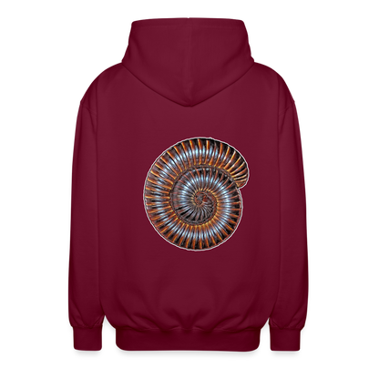 Unisex Zip-Hoodie Archispirostreptus gigas - Bordeaux