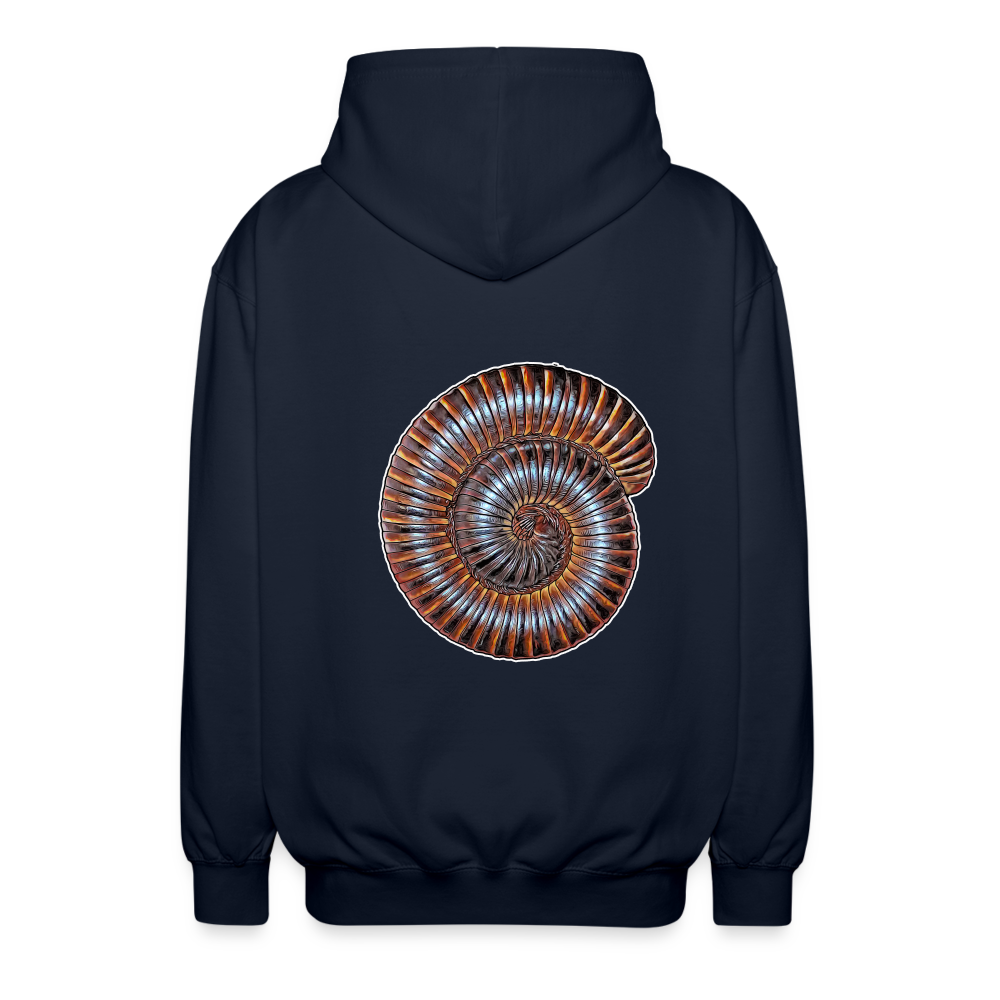 Unisex Zip-Hoodie Archispirostreptus gigas - Navy