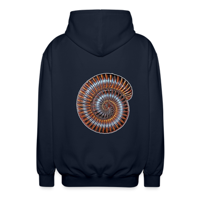 Unisex Zip-Hoodie Archispirostreptus gigas - Navy
