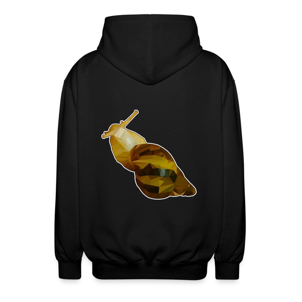 Unisex Zip-Hoodie Achatina reticulata Low Poly - Schwarz