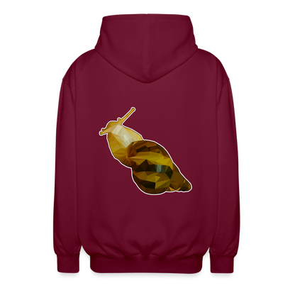 Unisex Zip-Hoodie Achatina reticulata Low Poly - Bordeaux