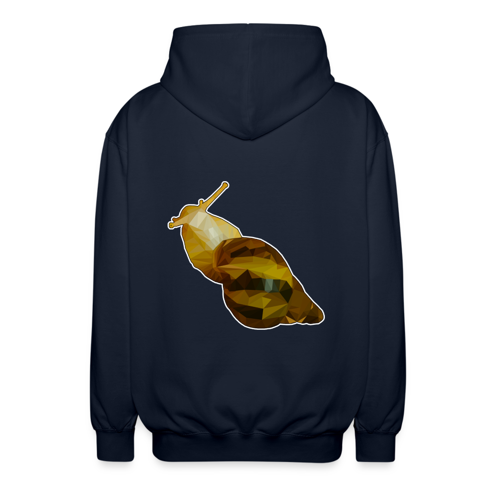 Unisex Zip-Hoodie Achatina reticulata Low Poly - Navy